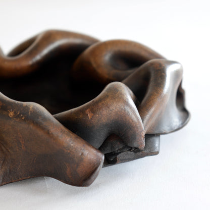 Vintage Leather Bowl