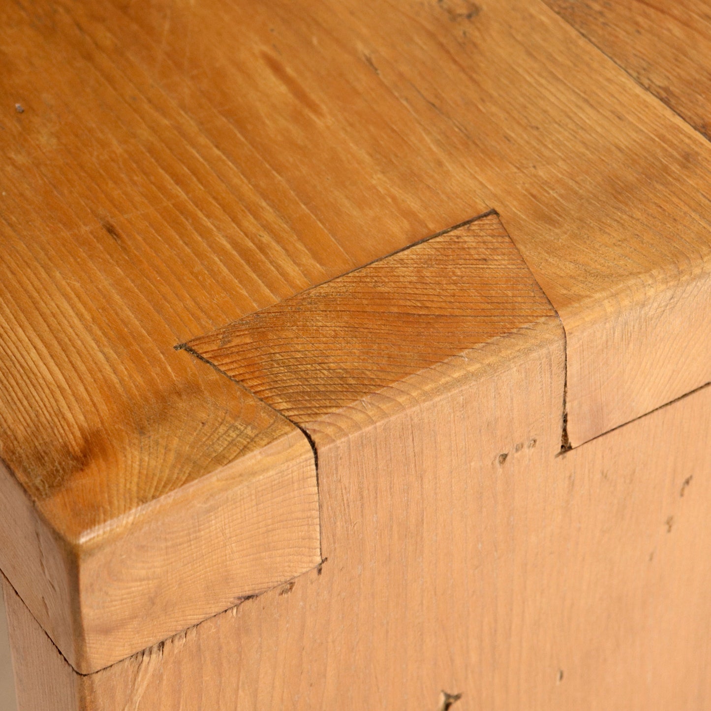 Brutalist Pine Dining Chairs