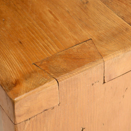 Brutalist Pine Dining Chairs