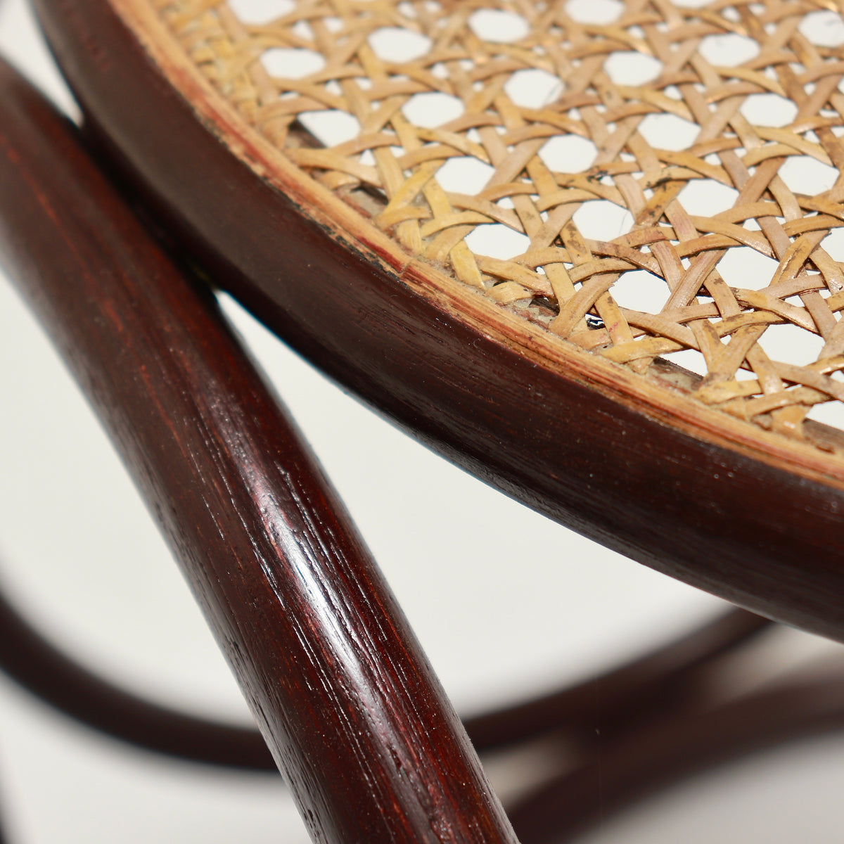 Vintage Thonet-Style Bentwood Hoop Stool