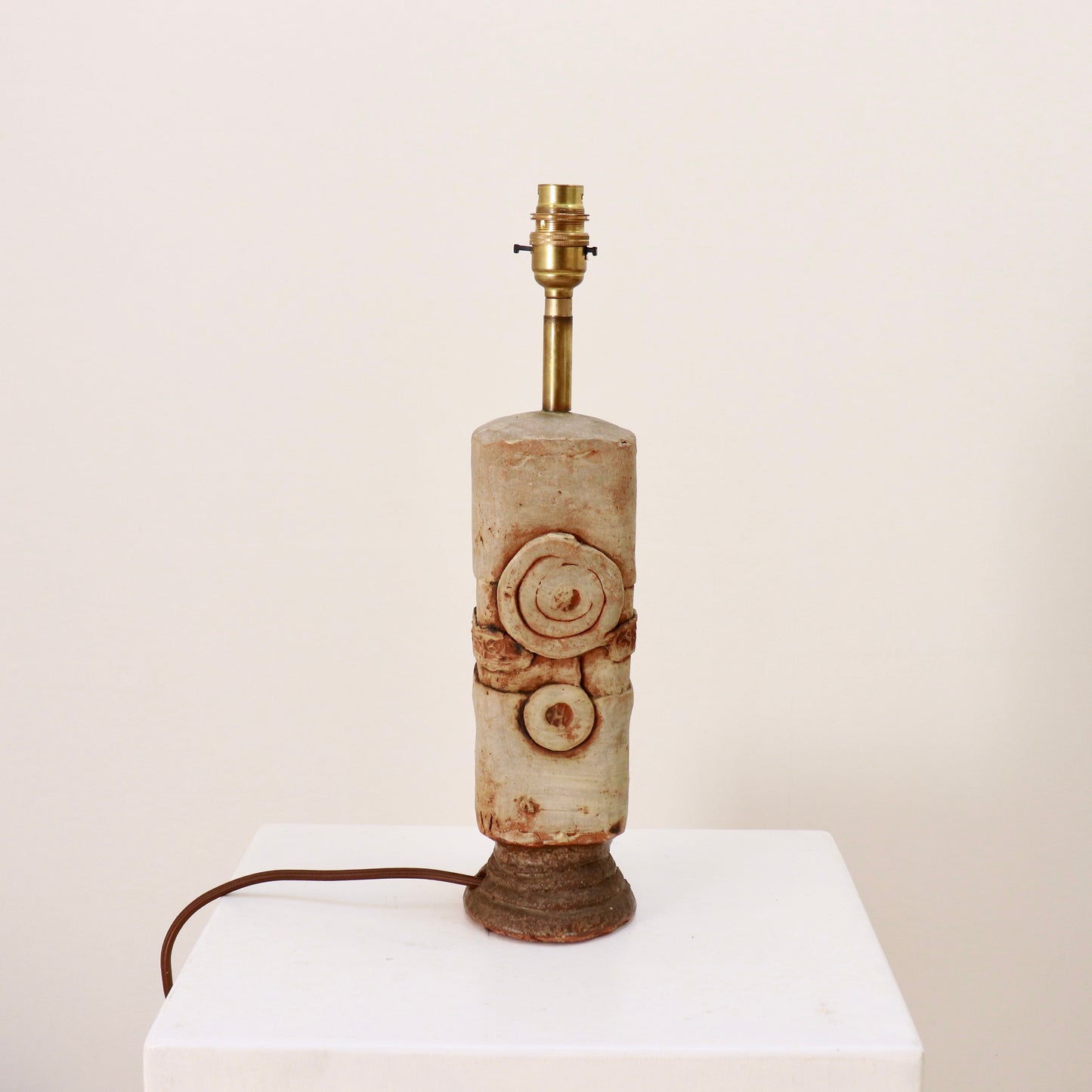 Bernard Rooke mid-century ceramic lamp, overall without shade