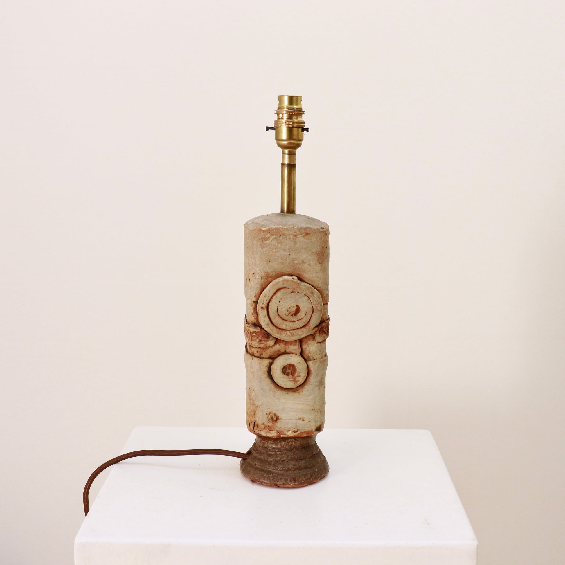 Bernard Rooke mid-century ceramic lamp, overall without shade