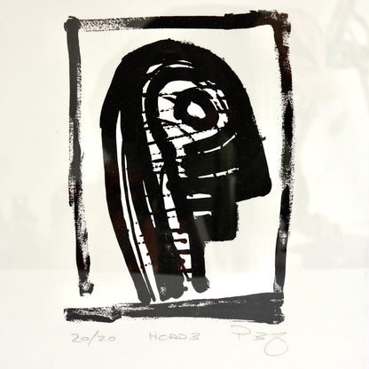 Detail of bold ink marks screen print