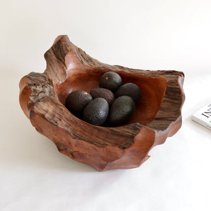 XL Carved wood bowl