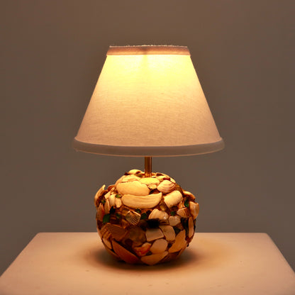 Petite Folk Art Shellwork Lamp