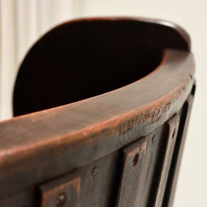 Early 20th Century Chestnut Lambing Chair
