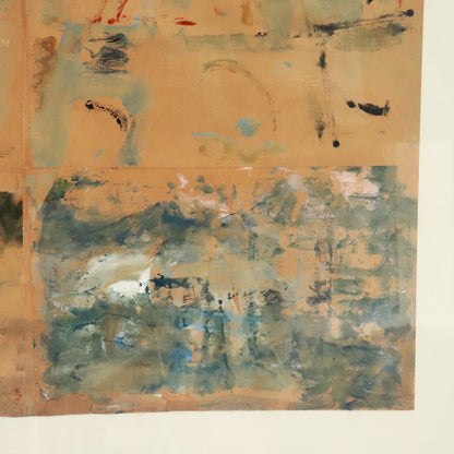 Signature “Carole McDowall 1995” on paper collage artwork.