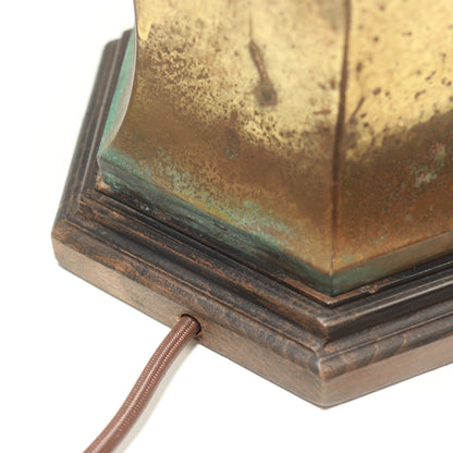 Vintage Pressed Brass Table Lamp