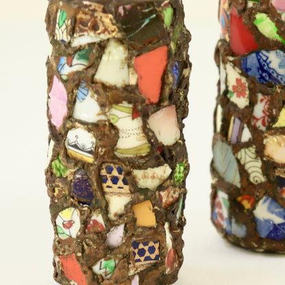 Pair of Pique Assiette vases