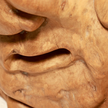 Large Hand-Carved Sculptural Side Table