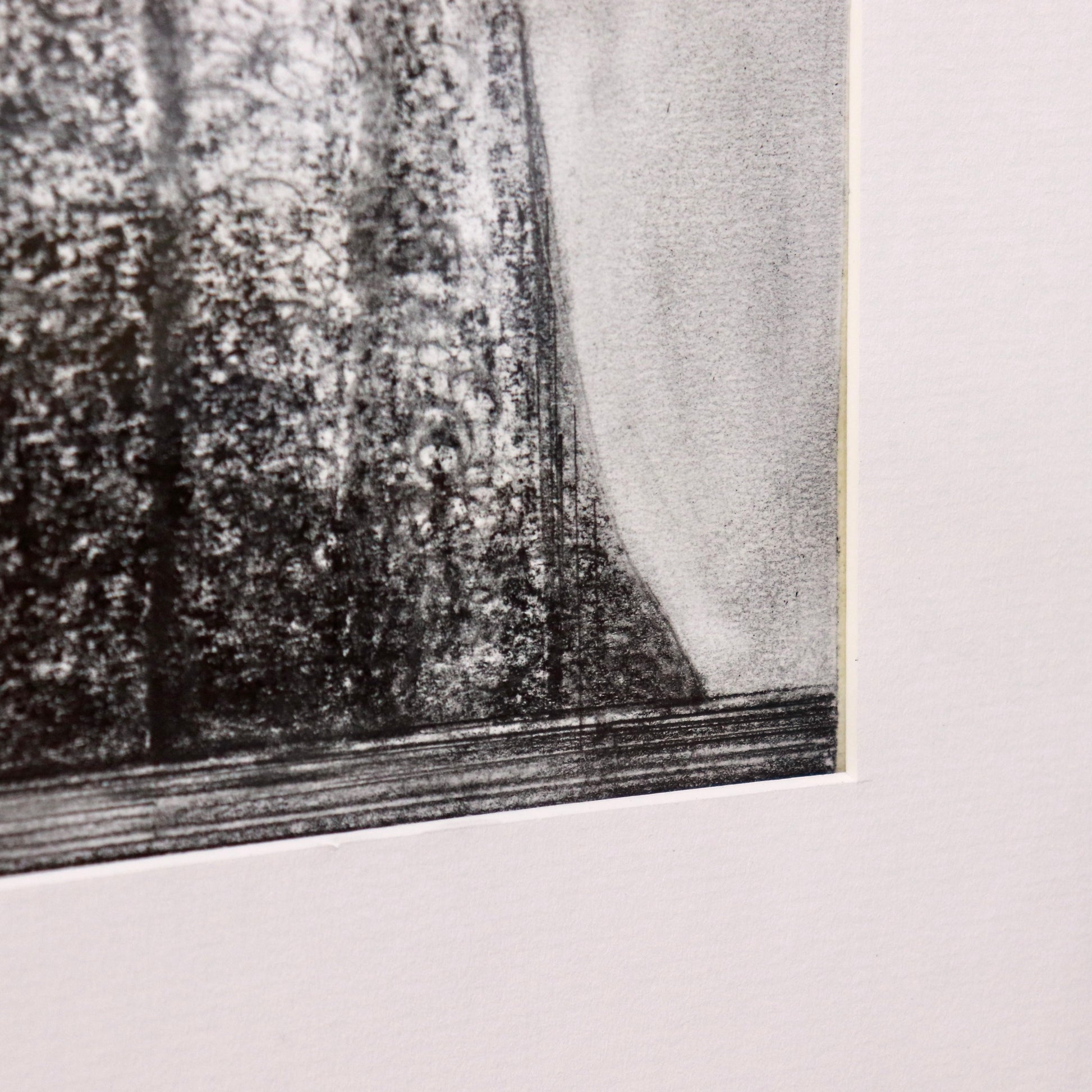 Charcoal mountain-like form by David Roberts