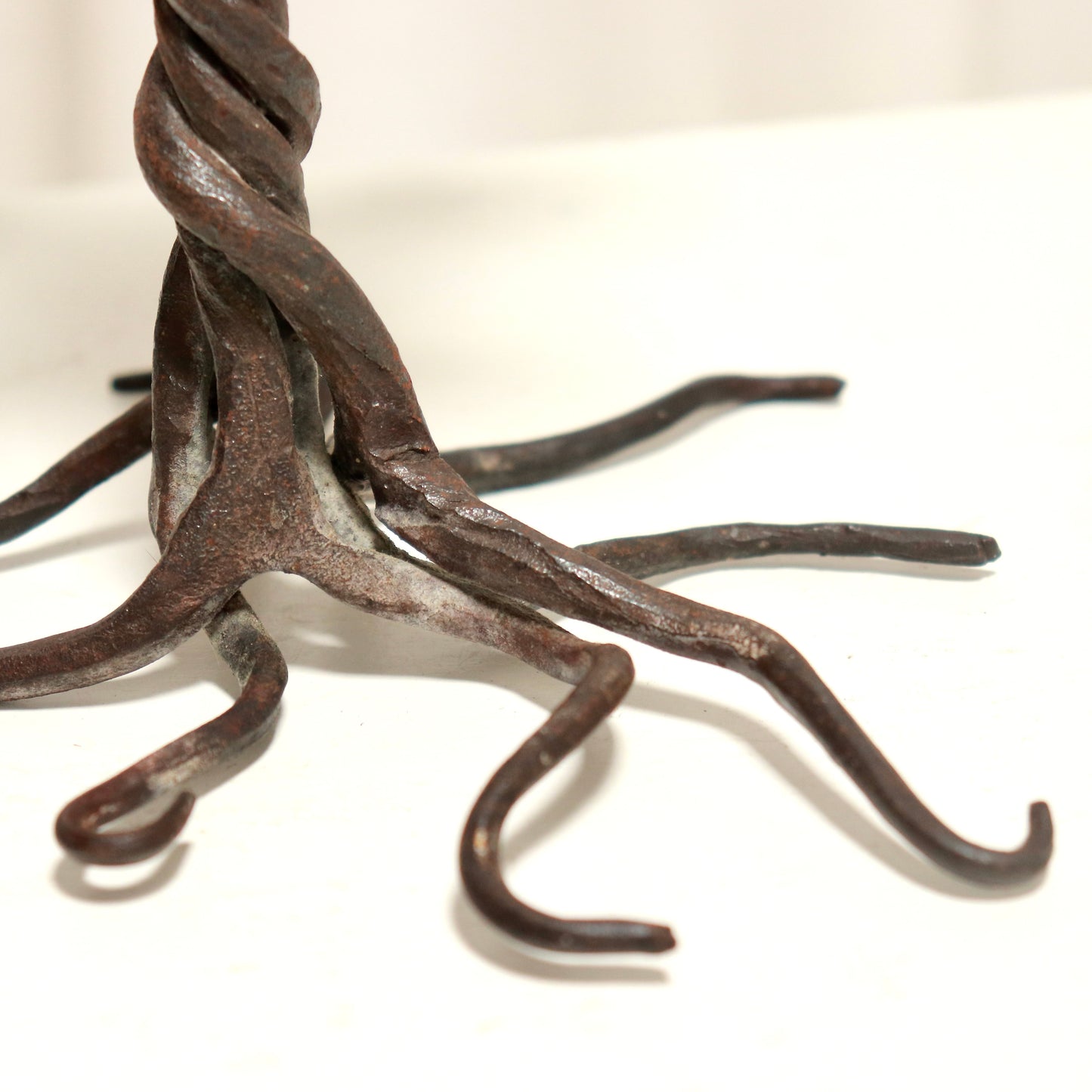 Hand-Forged Iron Candlestick