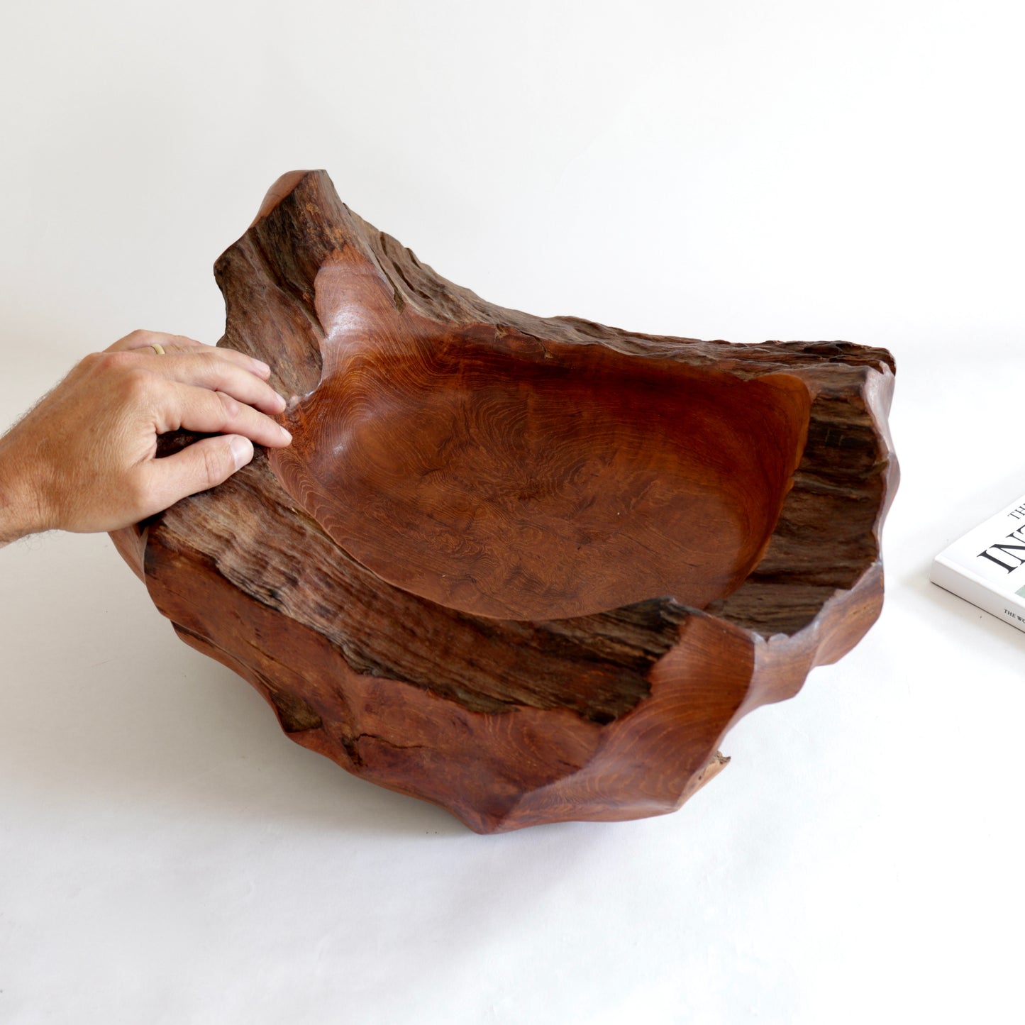 XL Carved wood bowl