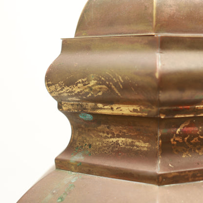 Vintage Pressed Brass Table Lamp