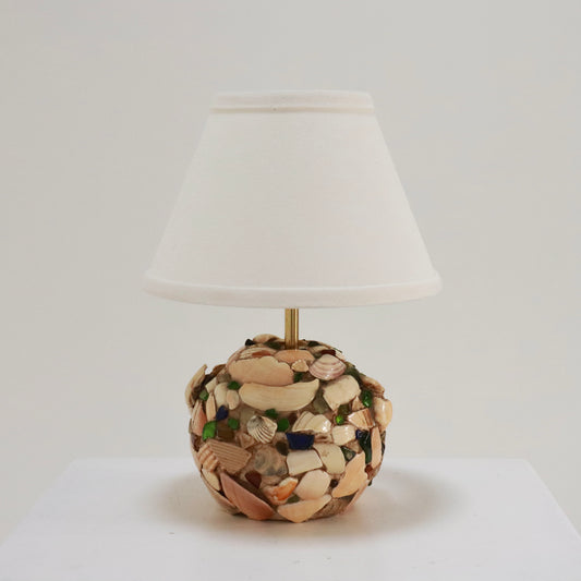 Petite Folk Art Shellwork Lamp