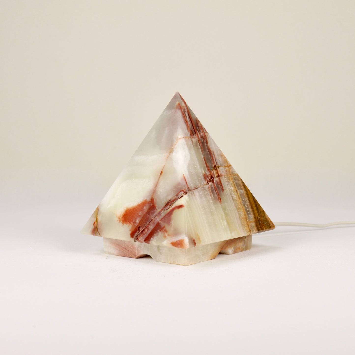 Vintage Onyx pyramid lamp