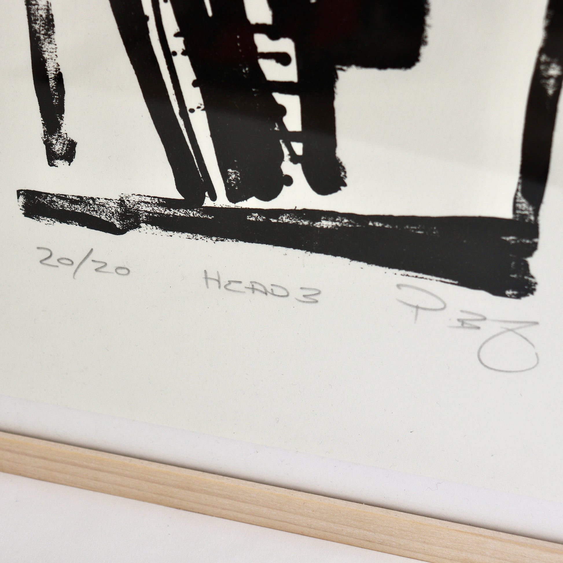 Signed limited edition Benyovits print abstract head