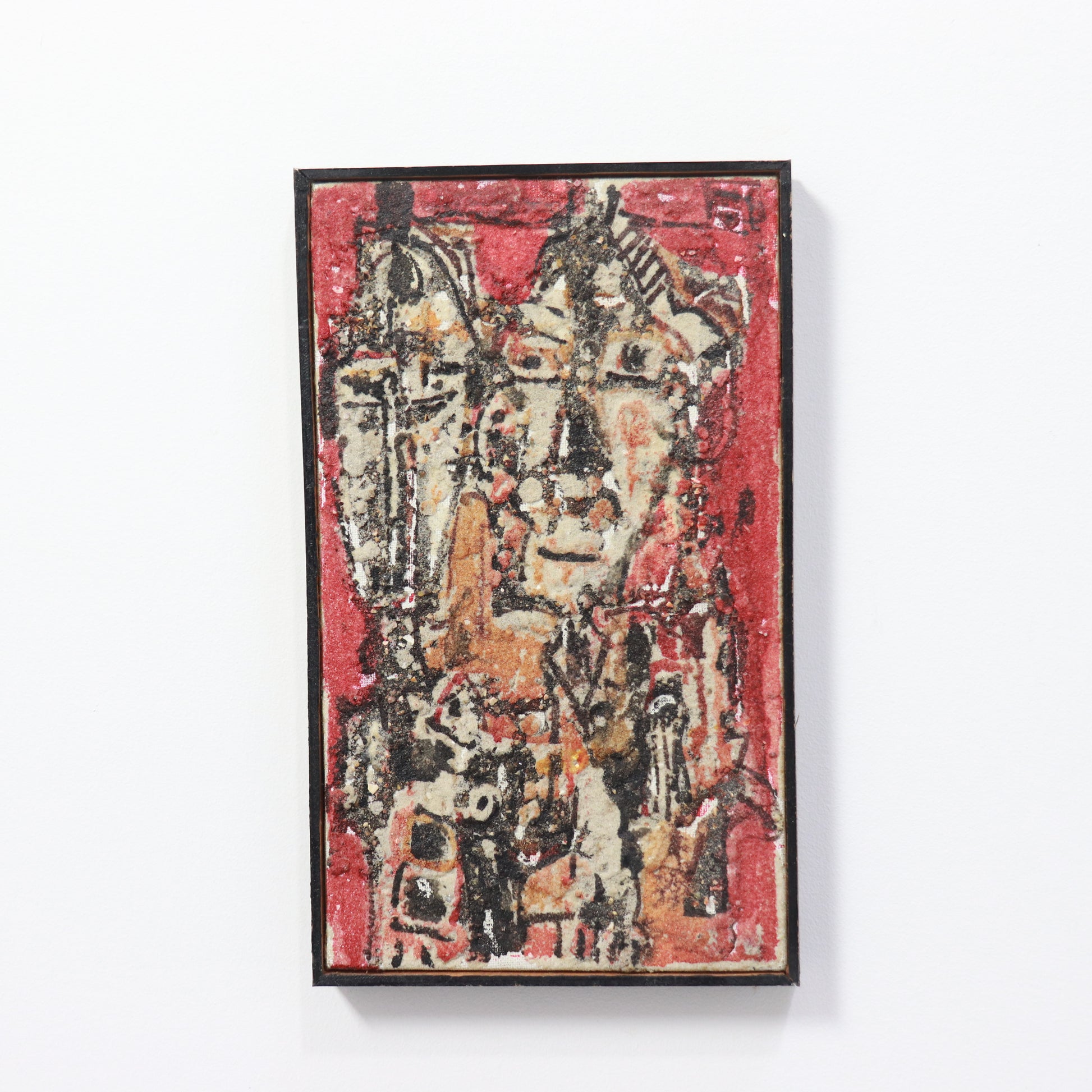 Georges Adingra Danseurs dans le feu carborundum painting