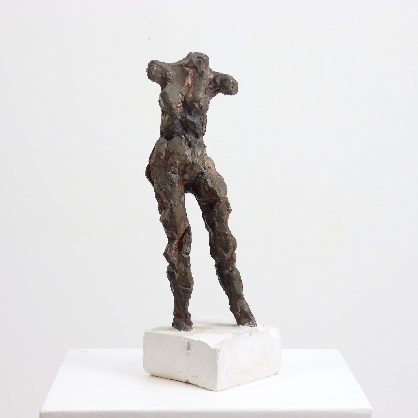 Patinated Plaster Bronze Figure