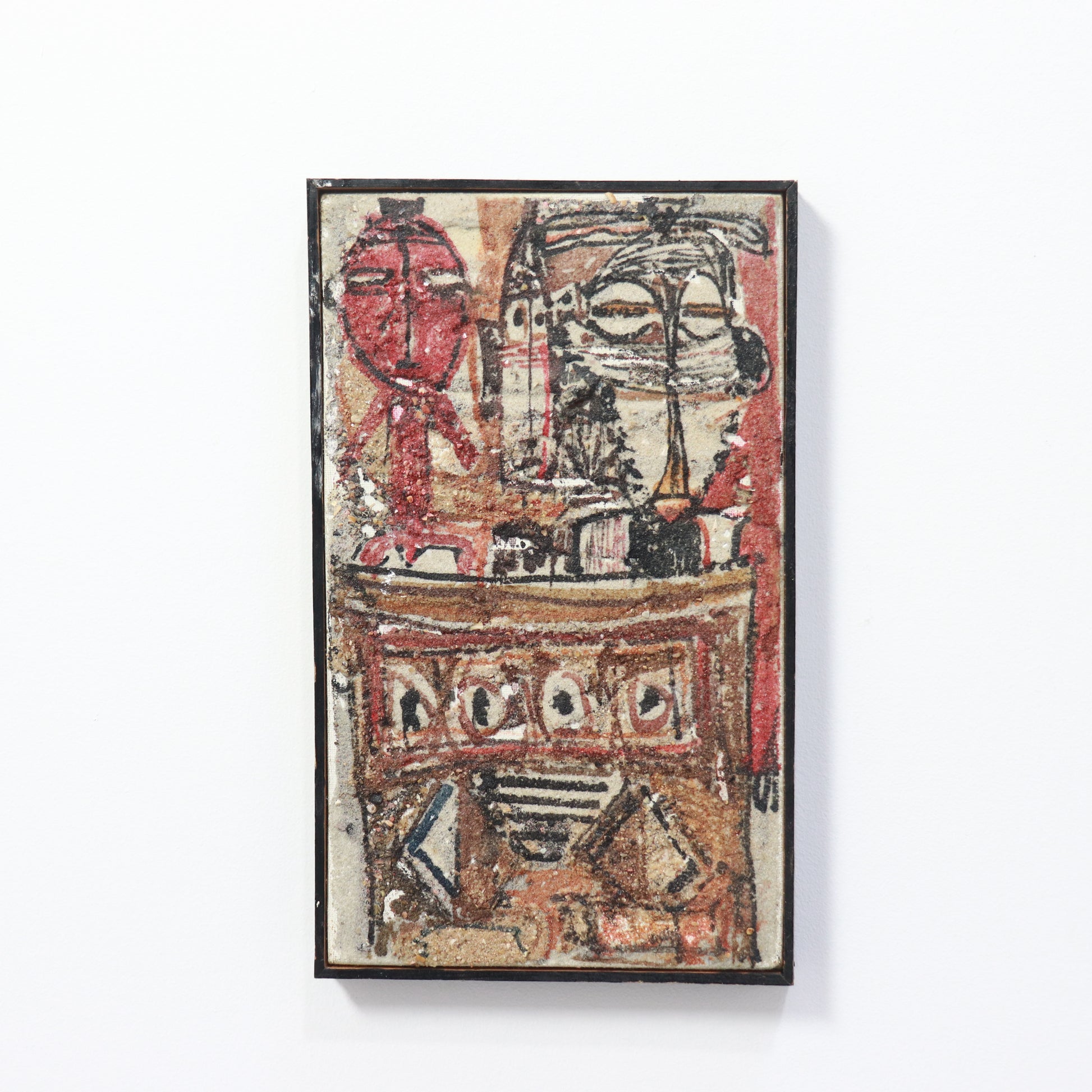 Georges Adingra Les 3 Rois carborundum painting