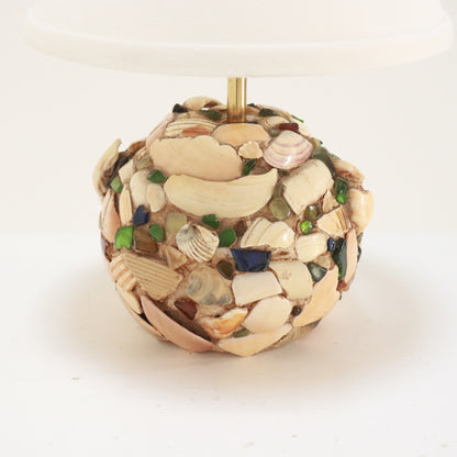 Petite Folk Art Shellwork Lamp