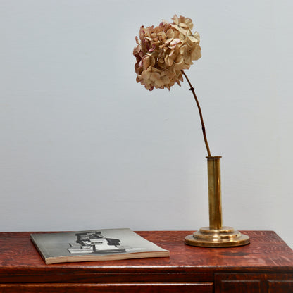Mid century brass bud vase styling detail