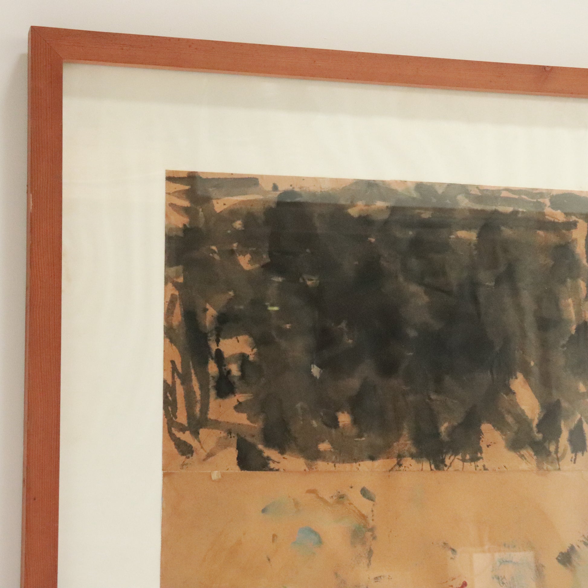 Upper section showing dark gestural brushwork in McDowall’s 1995 work.