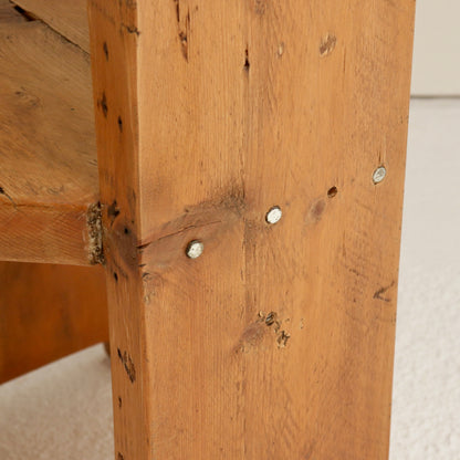 Brutalist Pine Dining Chairs