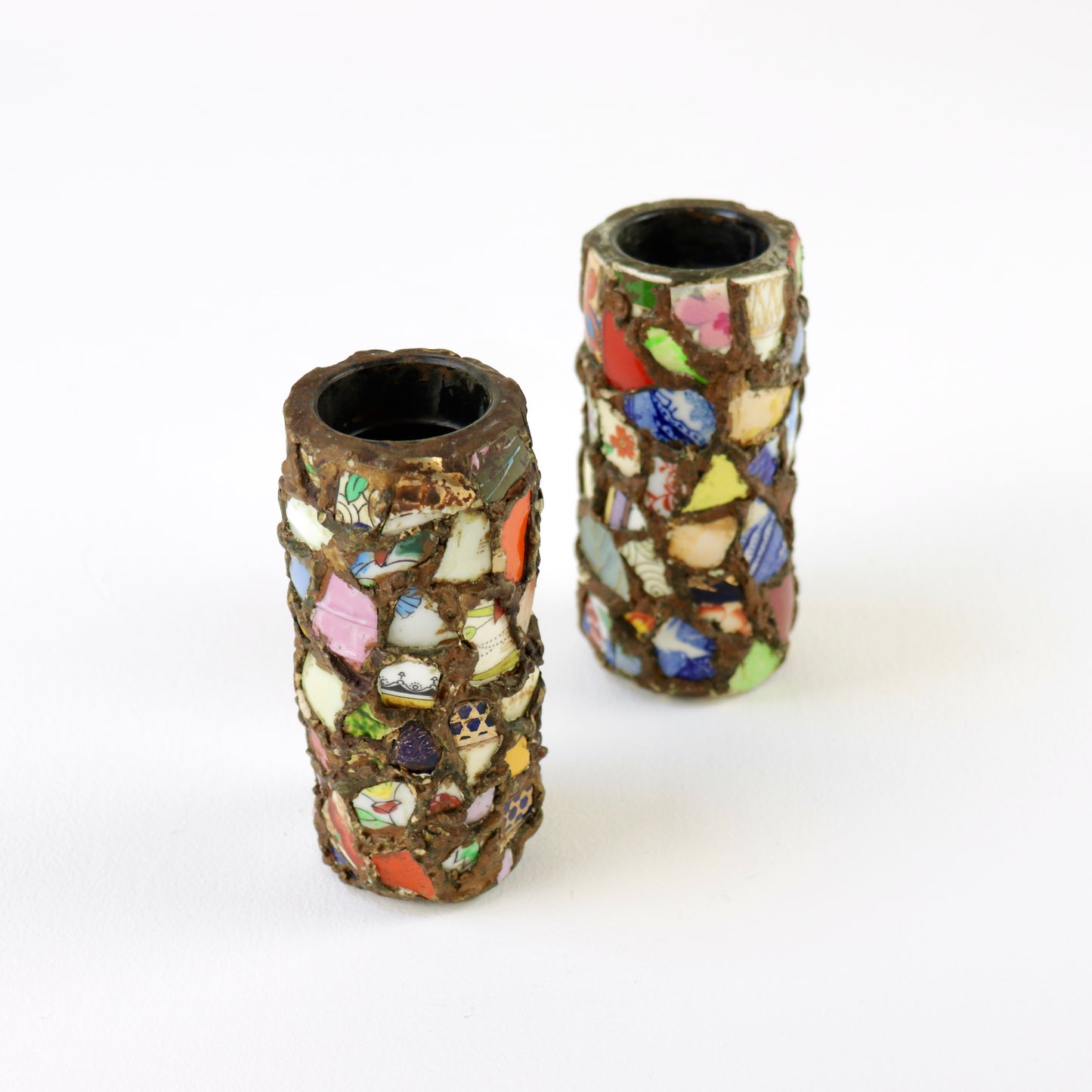 Pair of Pique Assiette vases