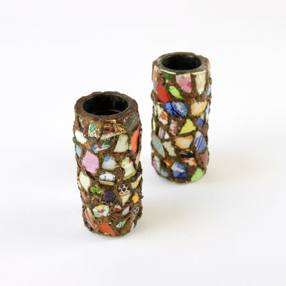 Pair of Pique Assiette vases