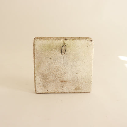 rustic stone wall plaque 1970s design