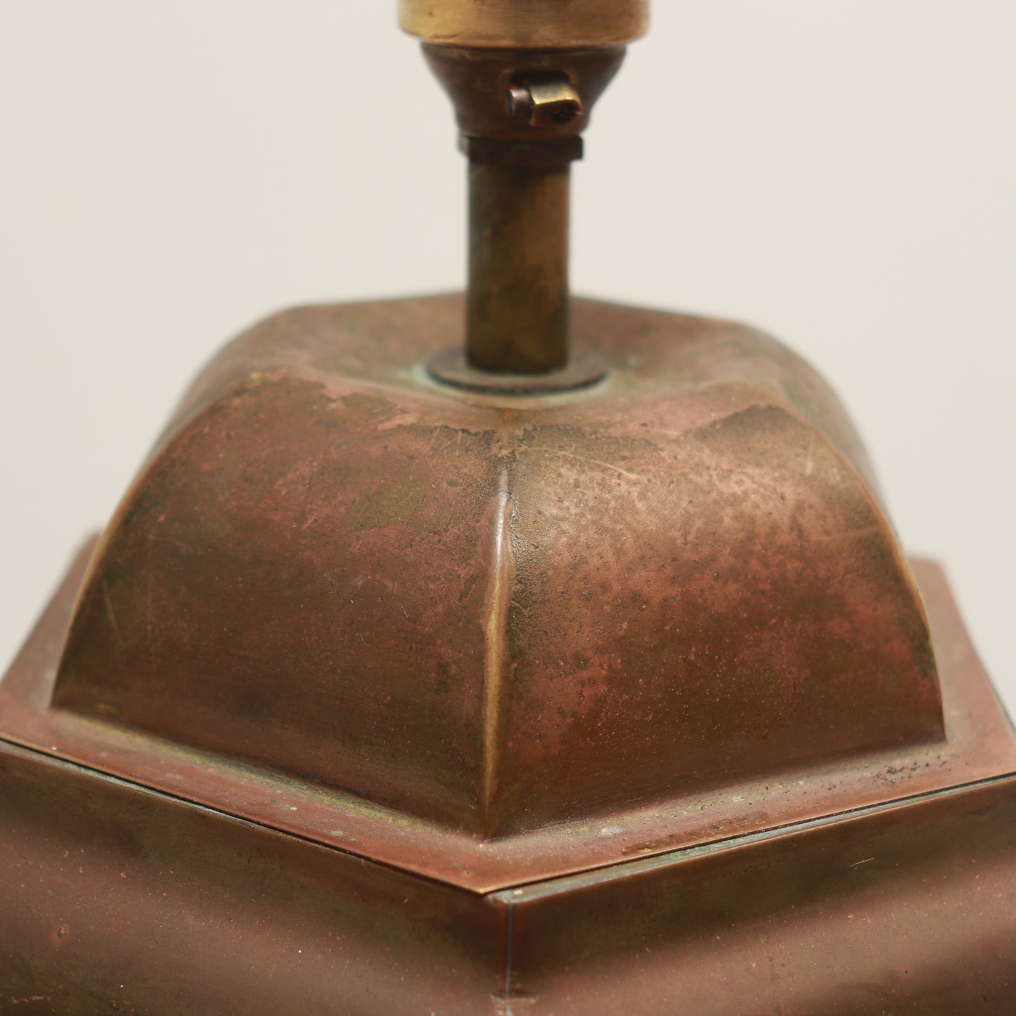 Vintage Pressed Brass Table Lamp