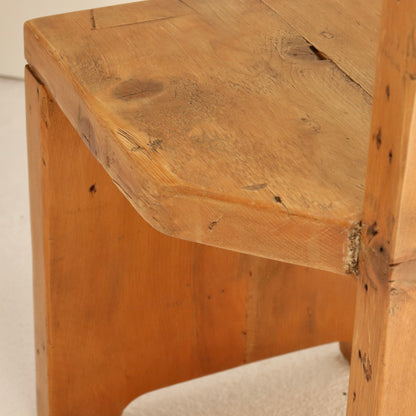 Brutalist Pine Dining Chairs