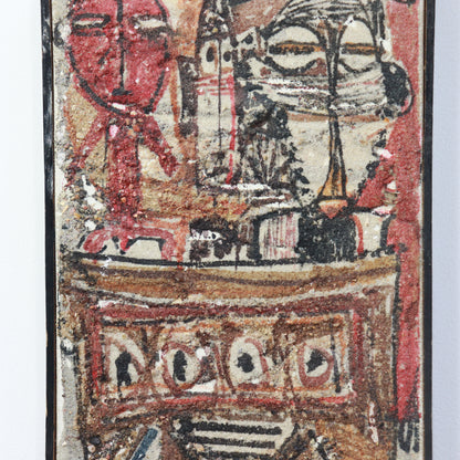 Textured carborundum artwork by Georges Adingra