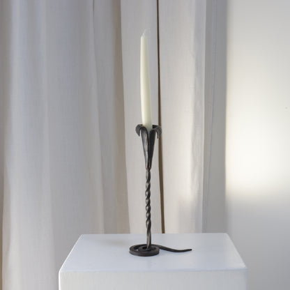 Artisan Wrought Iron Candle Holder Europe, mid-20th century