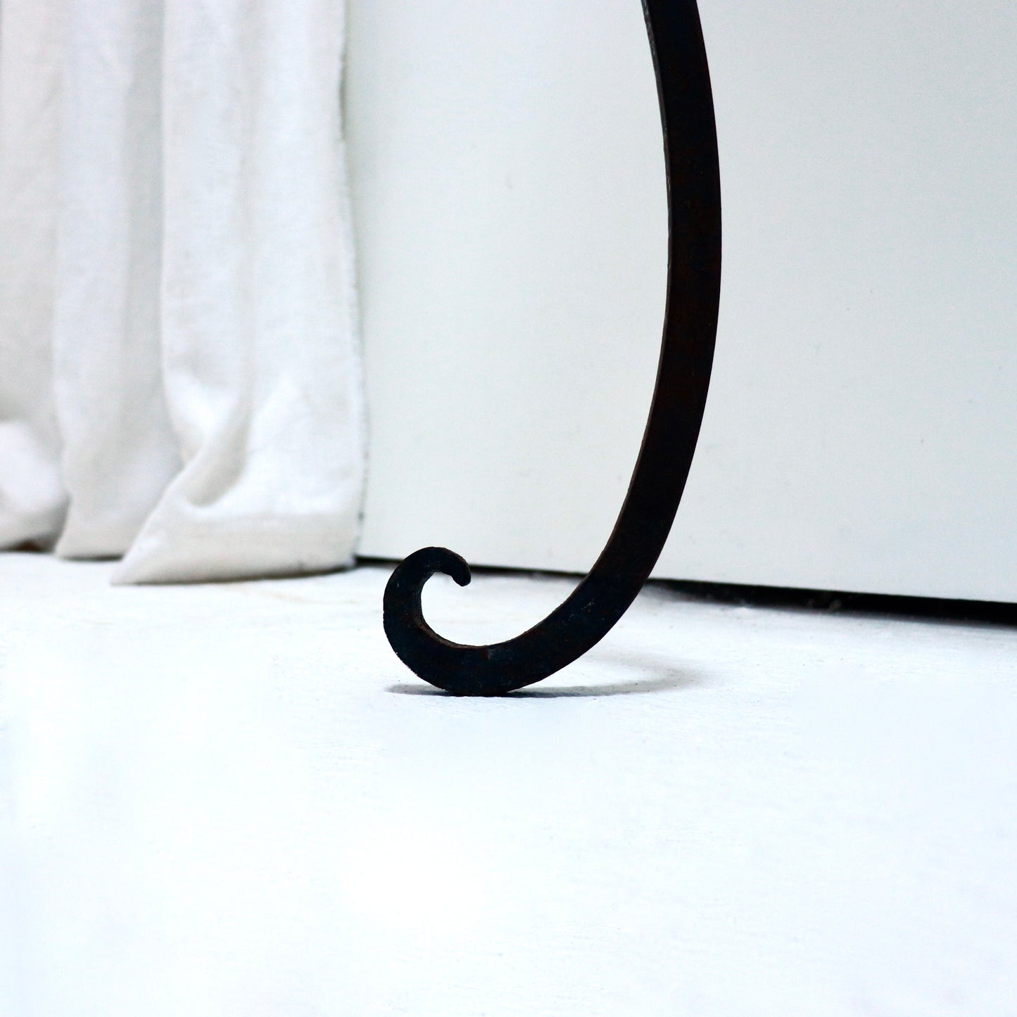 Wrought Iron & Travertine Console Table