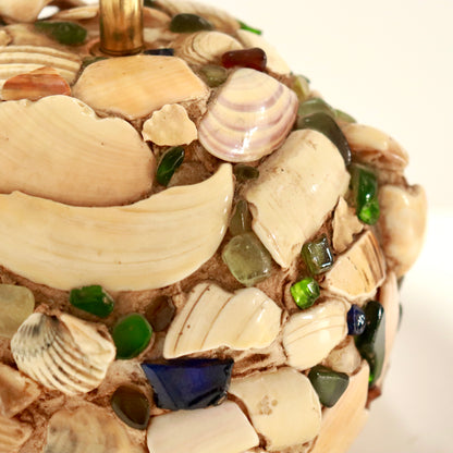 Petite Folk Art Shellwork Lamp
