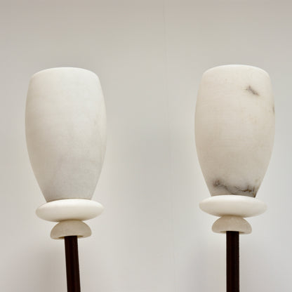 Large Alabaster twin wall light