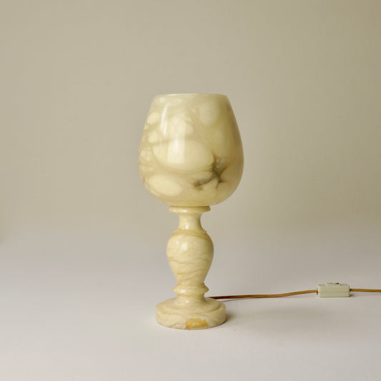 Goblet form Alabaster lamp