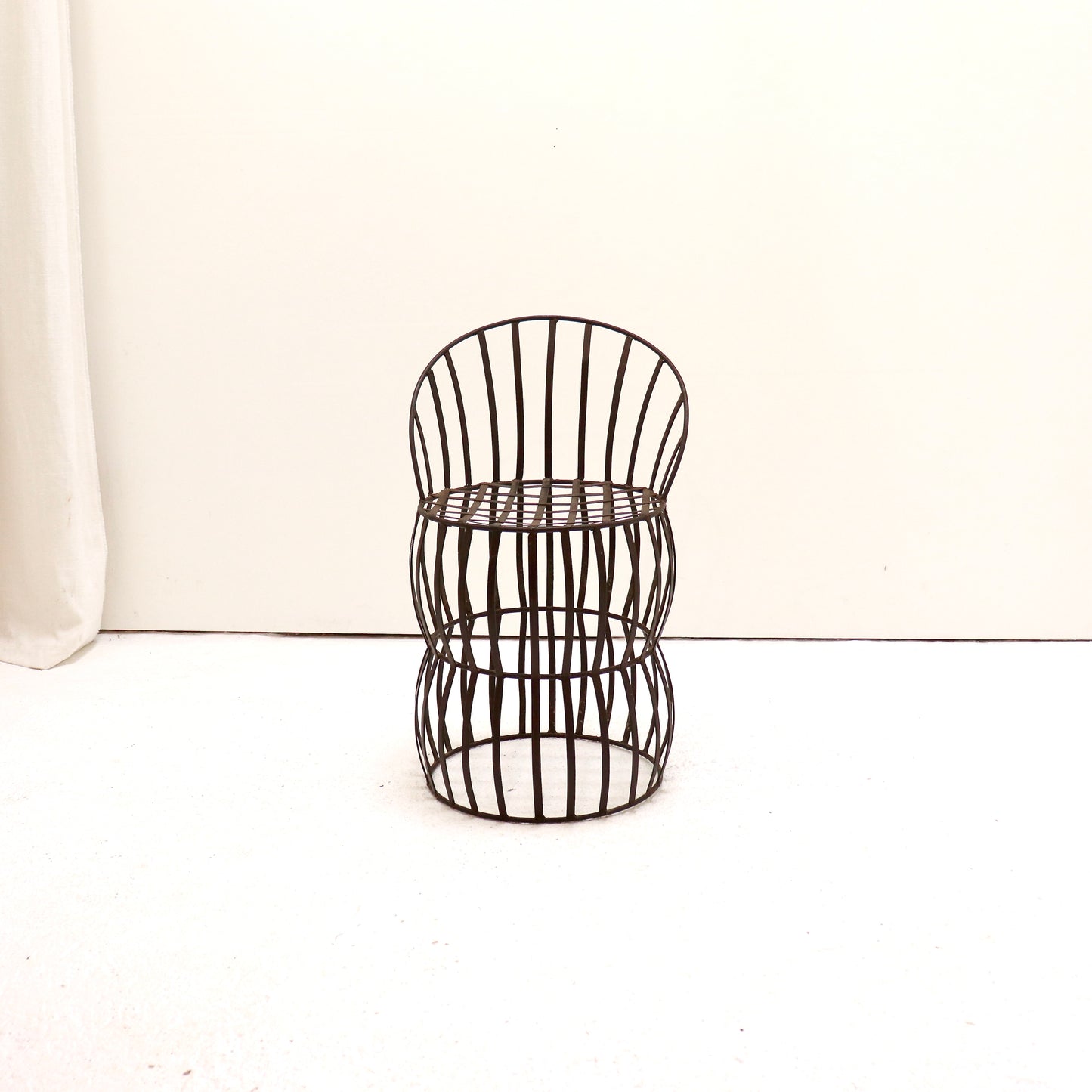 Early 20th-Century French Iron Strap Chair