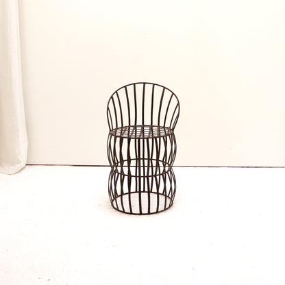 Early 20th-Century French Iron Strap Chair