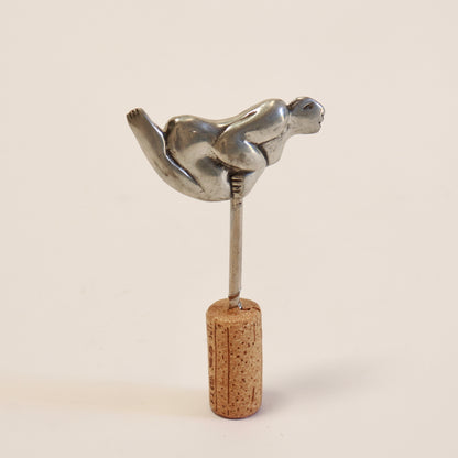 Collectible Carol Boyes wine opener in pewter