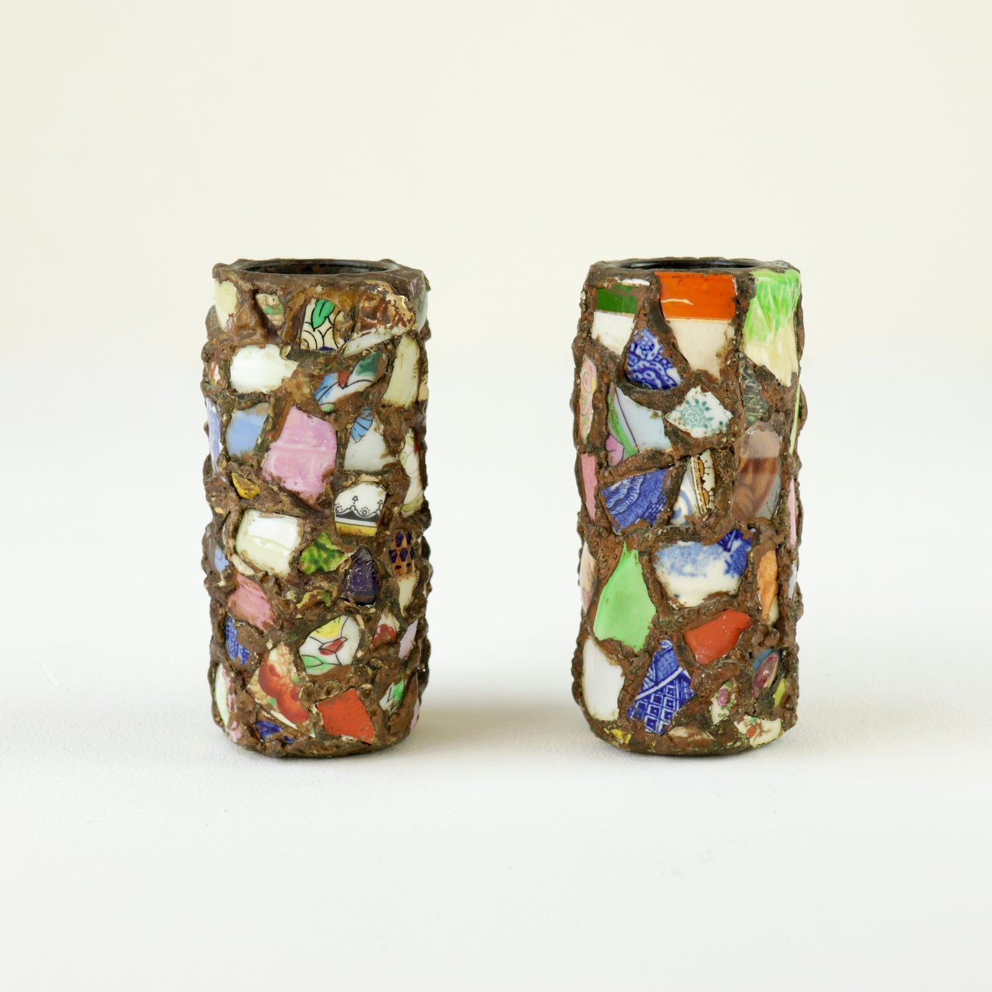 Pair of Pique Assiette vases