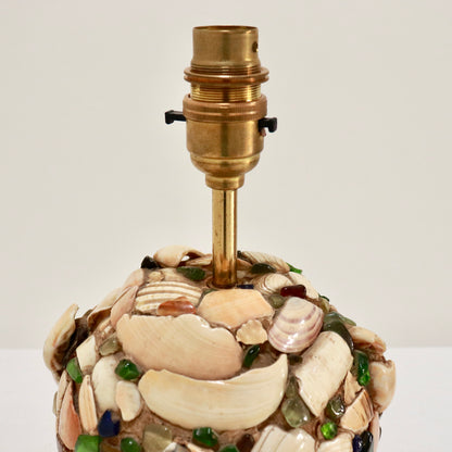 Petite Folk Art Shellwork Lamp