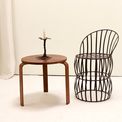 Early 20th-Century French Iron Strap Chair