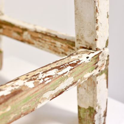 Close-up of joint and construction with original paint loss