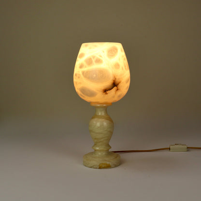 Goblet form Alabaster lamp
