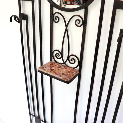 Vintage hallway storage stand in wrought iron