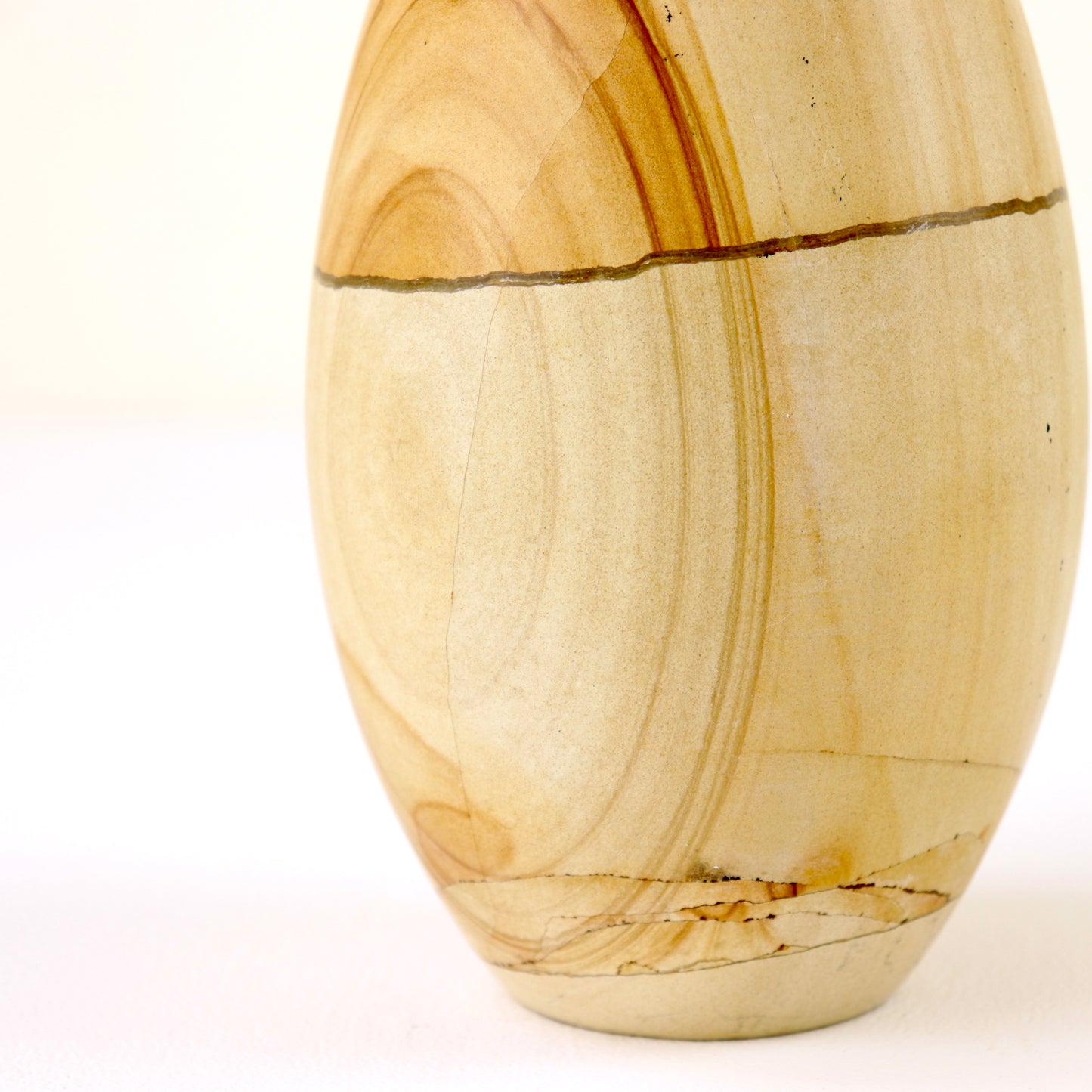 Vintage Teakwood Marble vase