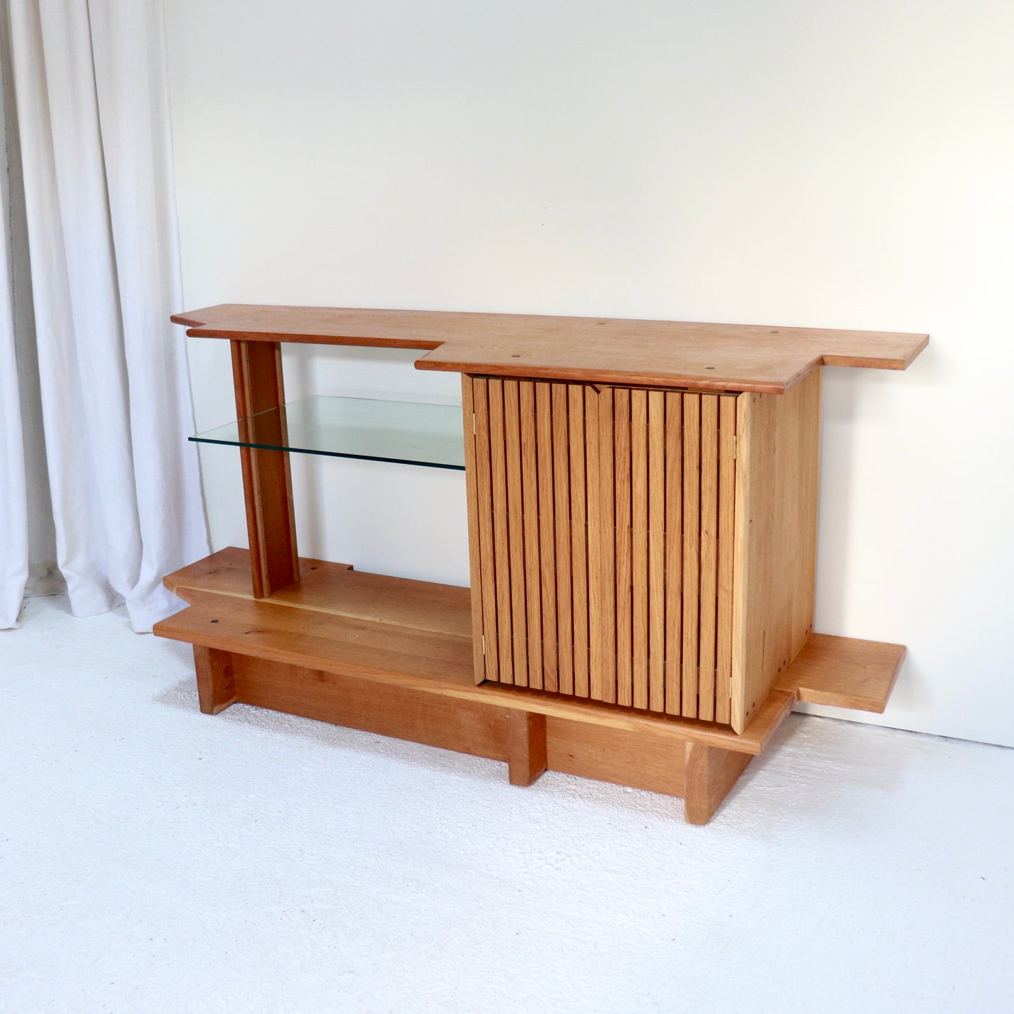 Architect-Designed Oak & Glass Sideboard